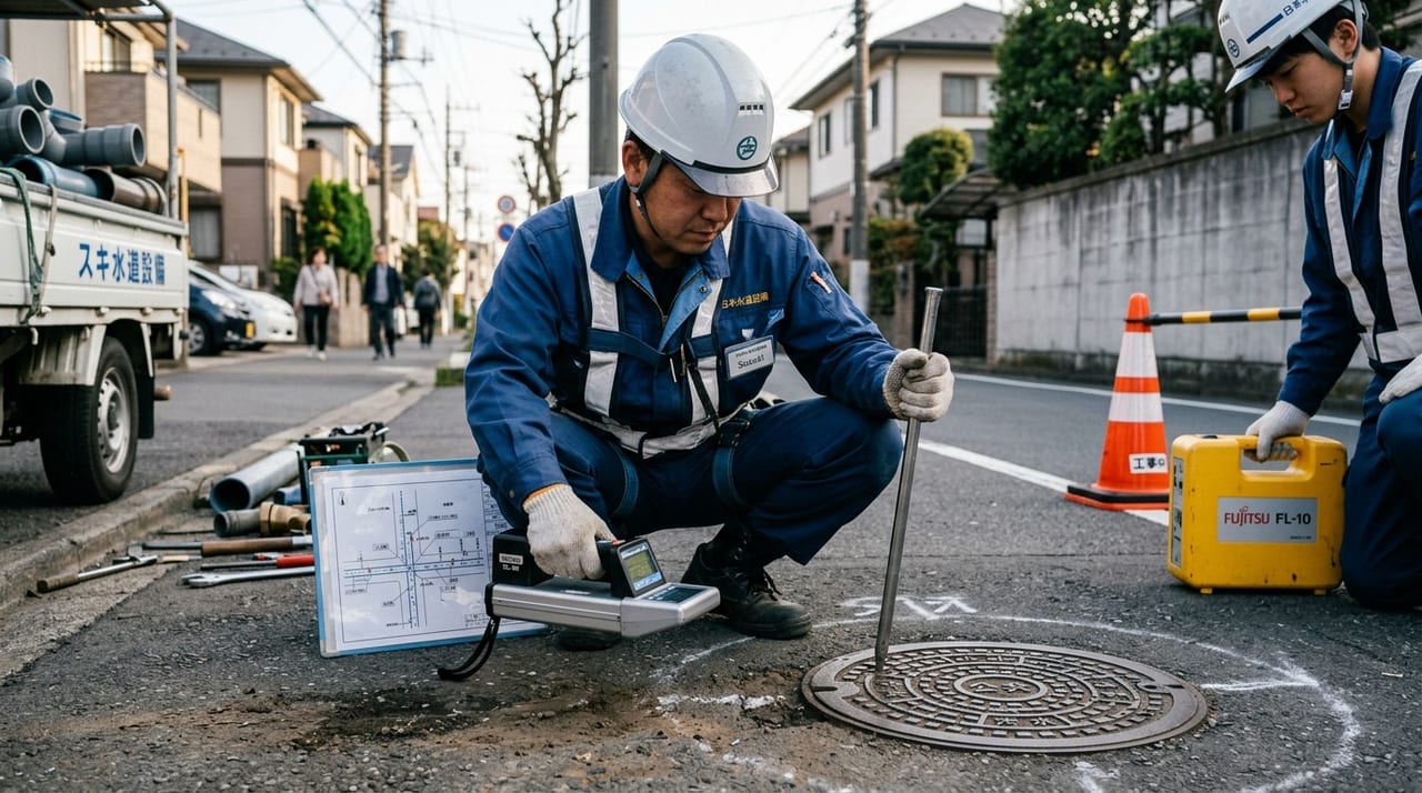 公共桝の位置確認方法