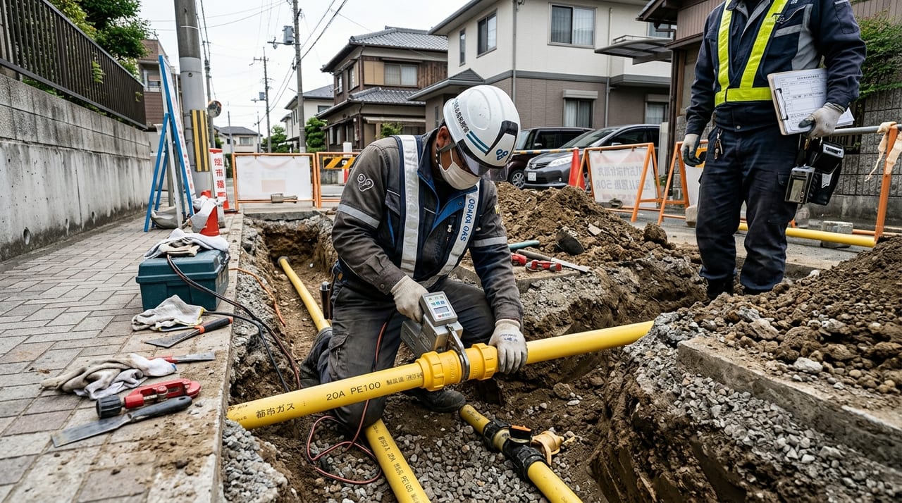 都市ガス引き込み工事の費用と手続き