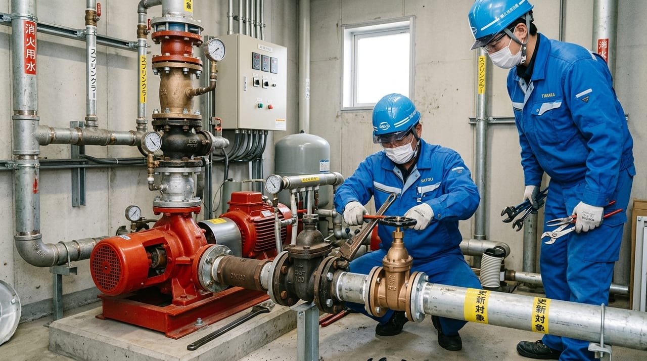 スプリンクラーポンプの構成と更新対象機器