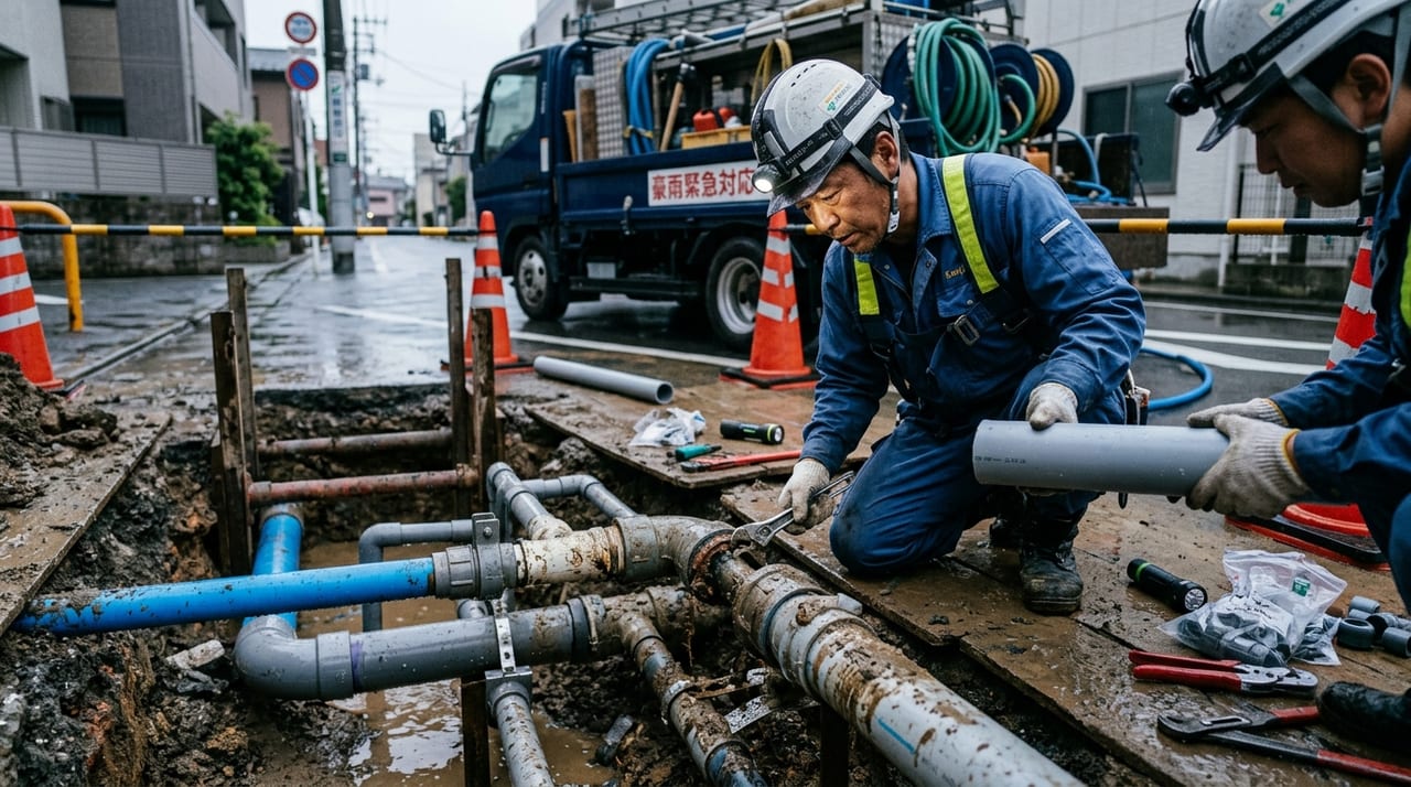 豪雨後に起きやすい配管トラブルの種類