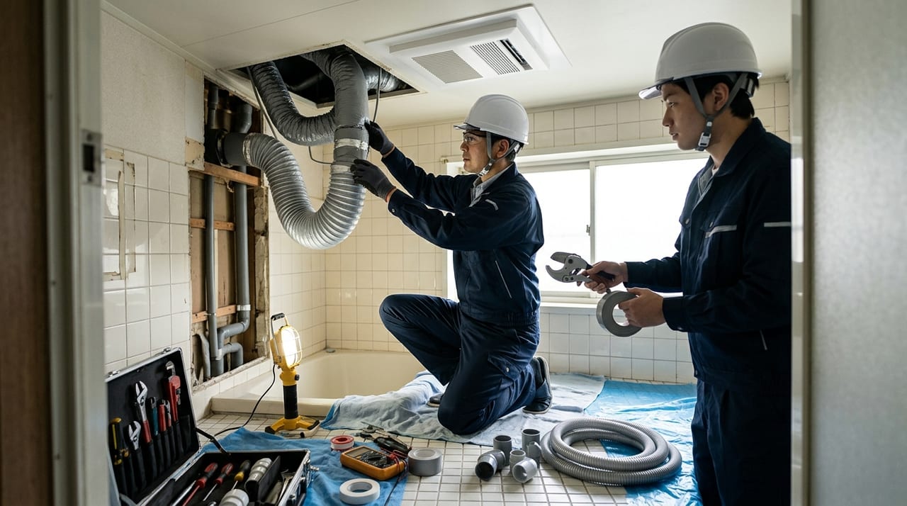 浴室乾燥機・換気扇の配管メンテナンス｜詰まり・異音・カビの原因と対策