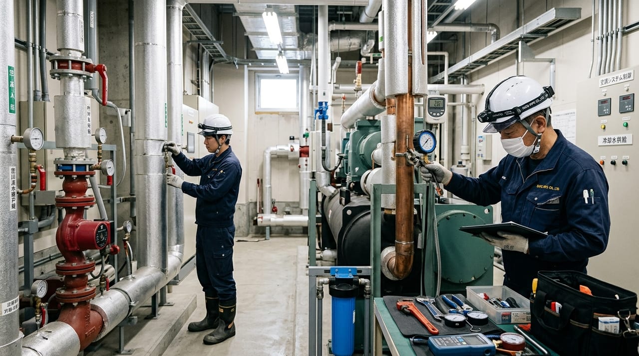 オフィスビル・大規模商業施設の空調配管工事~部材選定から施工まで
