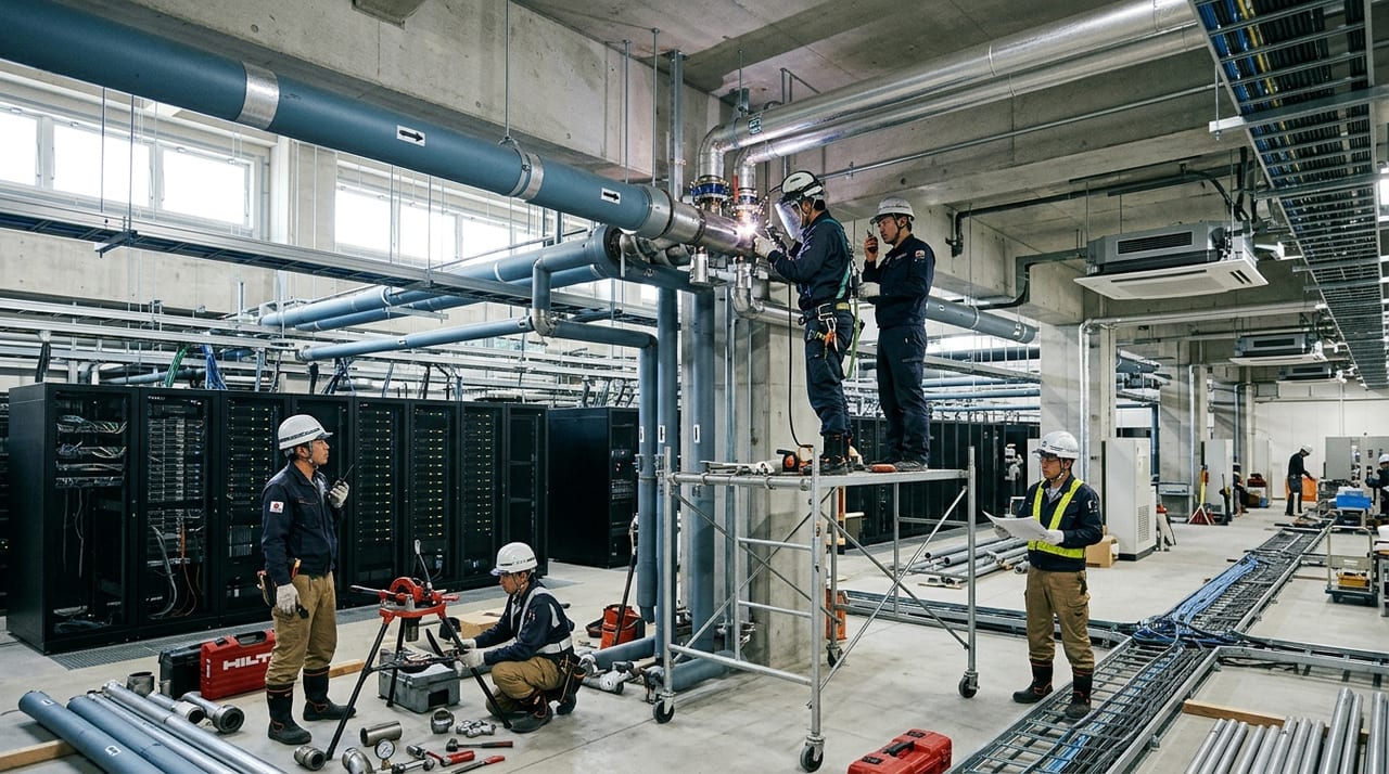 データセンターの冷却水配管工事｜設備要件・施工の注意点と維持管理