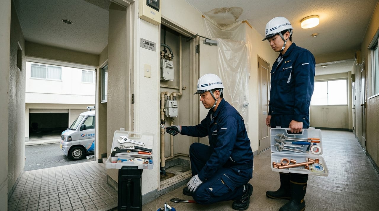 天井から水漏れ|原因の見分け方・応急処置・業者への連絡手順 のメインビジュアル
