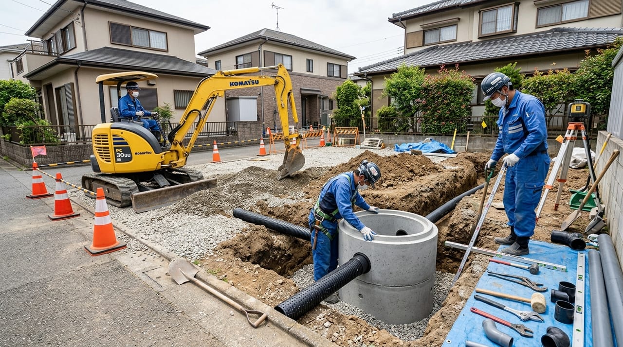雨水浸透桝の仕組みと設置工事|費用・設置場所・維持管理のポイント のメインビジュアル