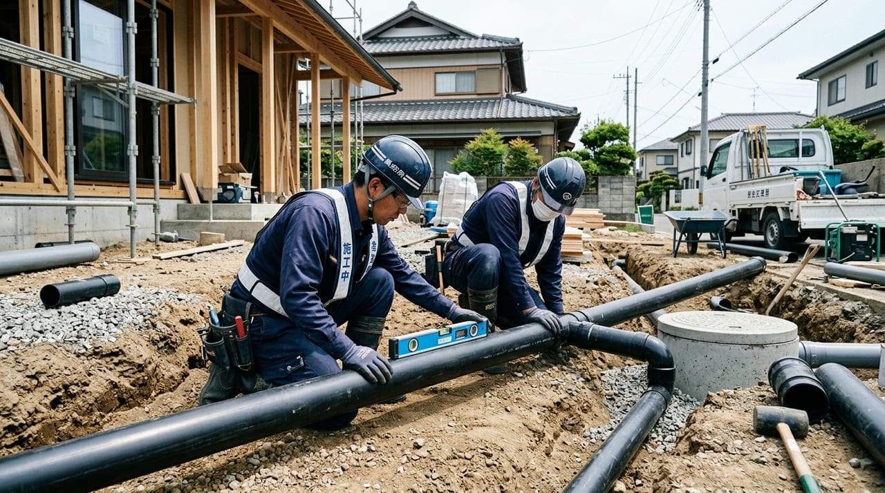 排水管の勾配設定が及ぼす影響と正しい施工基準 のメインビジュアル