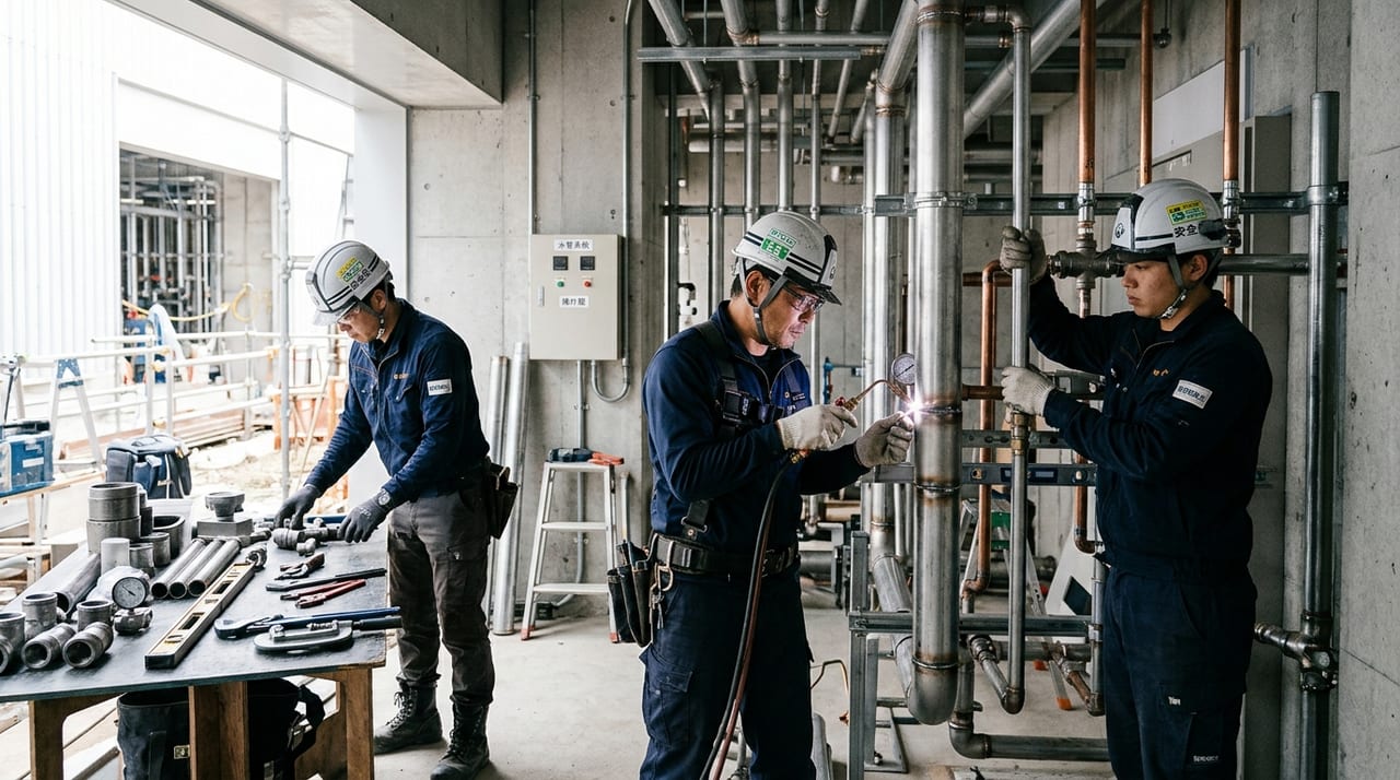配管技能士とは|技能検定(建築配管作業・プラント配管作業)の等級と受検資格 のメインビジュアル