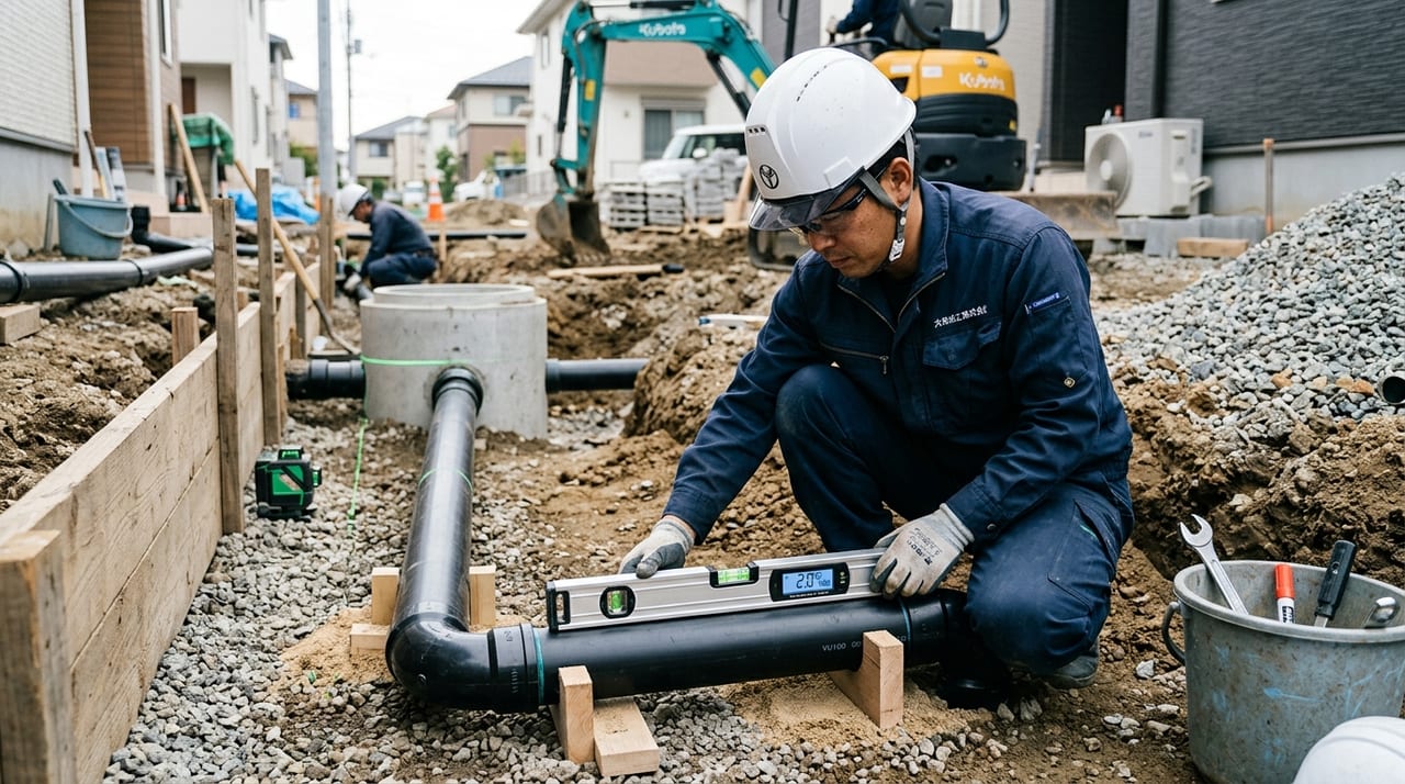 排水管の設計で重要な「勾配」