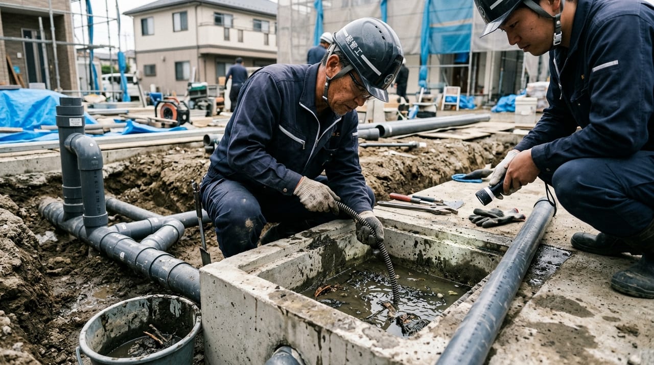 排水桝が詰まる・臭いが出る原因