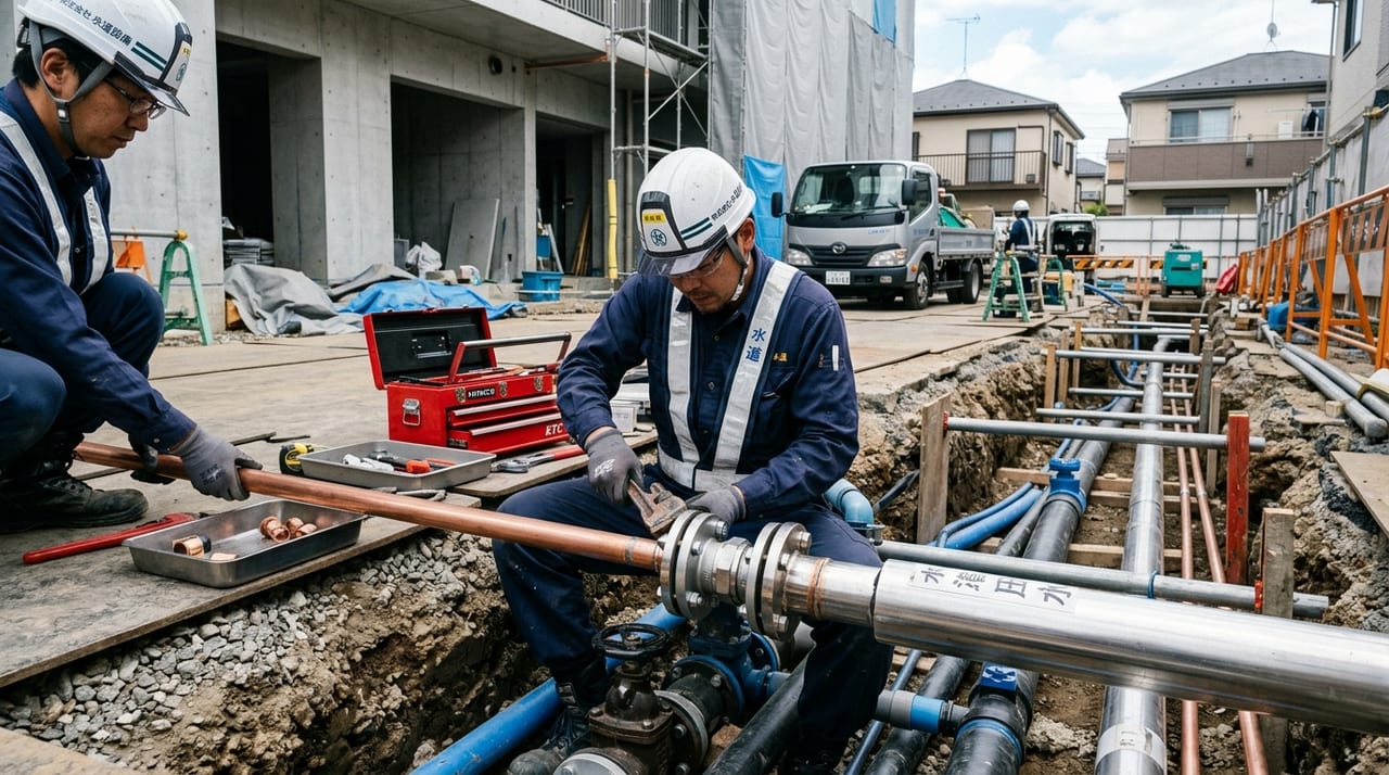ペット用足洗い場・シャワースペースの設置工事｜玄関・駐車場の給排水配管ポイント のメインビジュアル