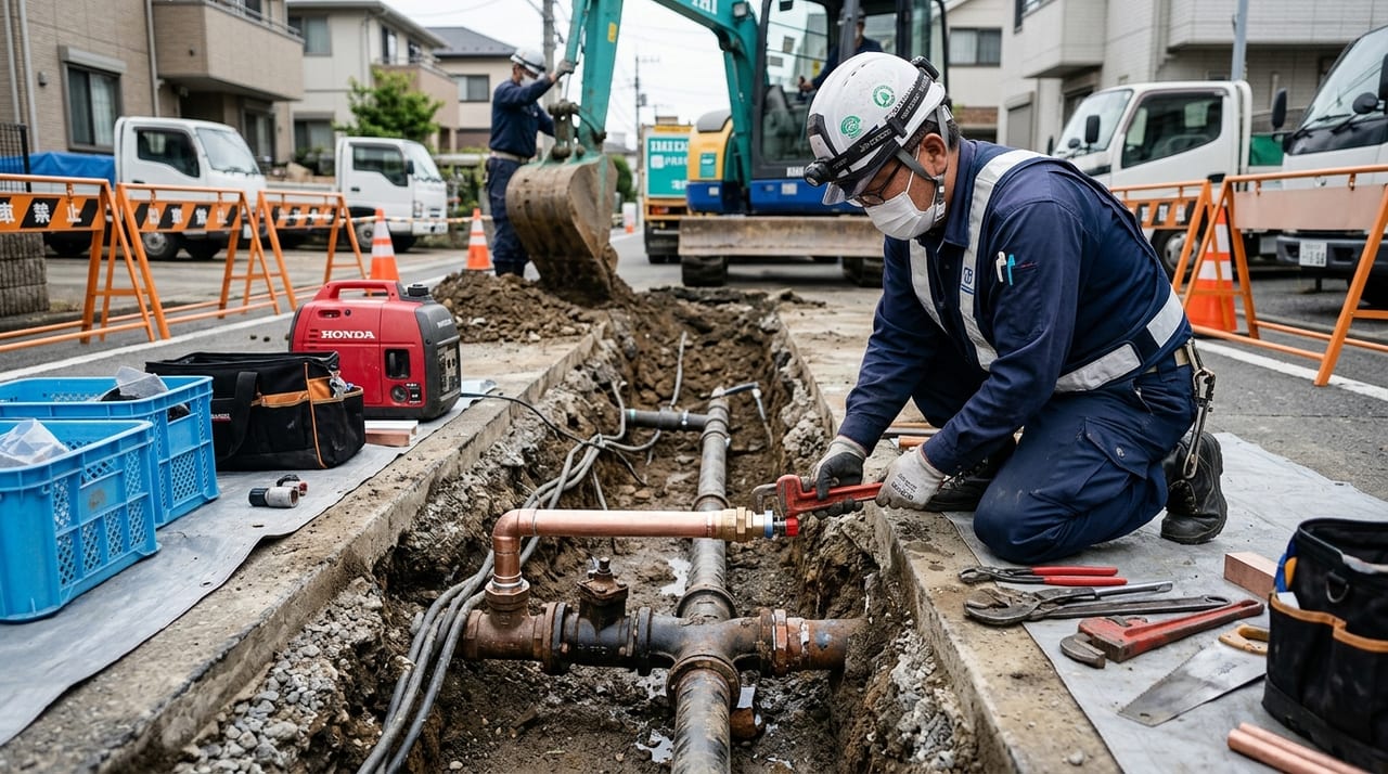 水圧が弱い原因と対処工事
